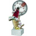 Fussball Figur aus Acrylglas rot, 3 verschiedene Größen, 10mm dick, inkl. Beschriftung
